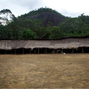 The village consists of one huge circular communal dwelling, where all of the village&#146;s 120 inhabitants live under the same roof. (Photo: Rainforest Foundation Norway / ISA Brazil)